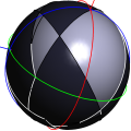2D Boolean Operations on Nef Polygons Embedded on the Sphere  Illustration