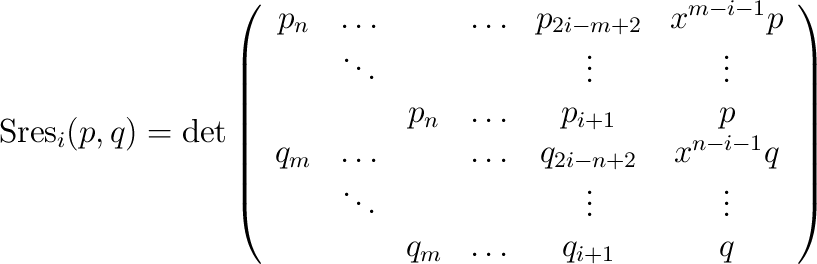 Subresultants